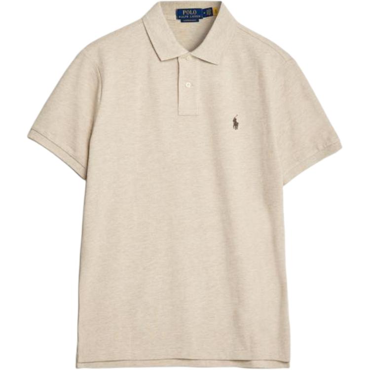 

Polo Ralph Lauren Рубашка-поло с коротким рукавом и логотипом-пуговицей Мужские топы Бежевый MNPOKNI1N822557-020 XL