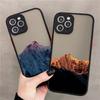 Snow Mountain Phone Case for iPhone 7 8 Plus SE2 X XR XS MAX 12 13 14 15 Mini 11 Pro Max Matte Back Shockproof Covers Fundas