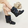 Retro Belt Buckle Bag Head Hollow Cool Boots Summer Removable Two Wear Flat Ballet Stack Boots
