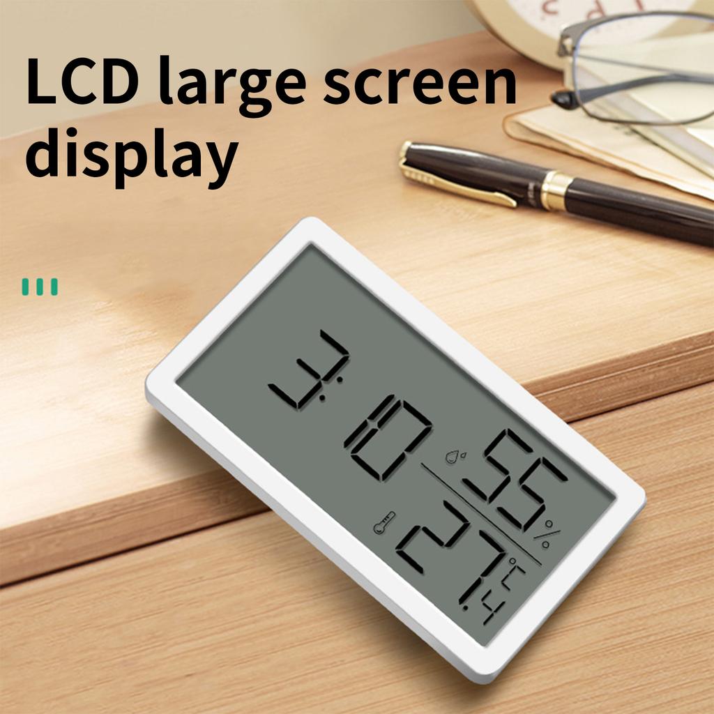 Indoor Baby Room LCD Thermometer High Precision Temperature And Humidity Monitor With Hanging Hook For Easy Installation