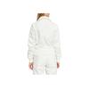 Adidas Originals Logo Embroidered Striped Zip-Up Long Sleeve Stand Collar Jacket Women jackets White IX1057
