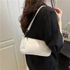 Women Solid Color Pu Armpit Shoulder Bag Casual Commuting Minimalist Niche Small Square Bag