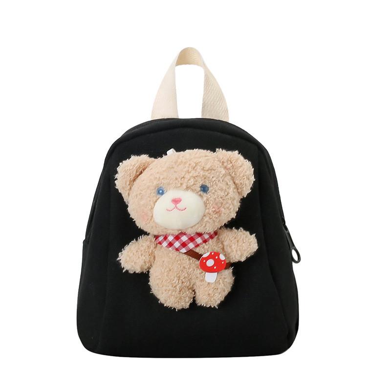 With Children Backpack Plush Bear Doll Decoration For Daily Casual Outings