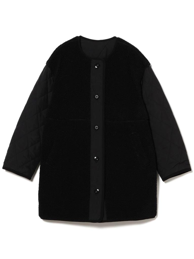 Ray Beams Women's Quilted Reversible Coat, Black 1