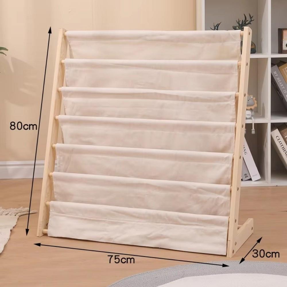 Multi-Layer Children Bookshelf Solid Wood Book Case Household Book Storage Rack  For Kids Storage
