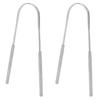 Raspador de Lengua de Acero Inoxidable en Forma de U Eliminación del Mal Aliento Protección de la Salud Bucal Limpiador de Lengua