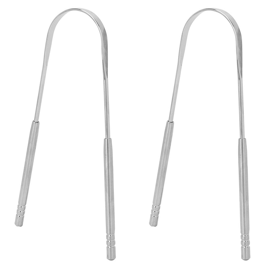 Raspador de Lengua de Acero Inoxidable en Forma de U Eliminación del Mal Aliento Protección de la Salud Bucal Limpiador de Lengua