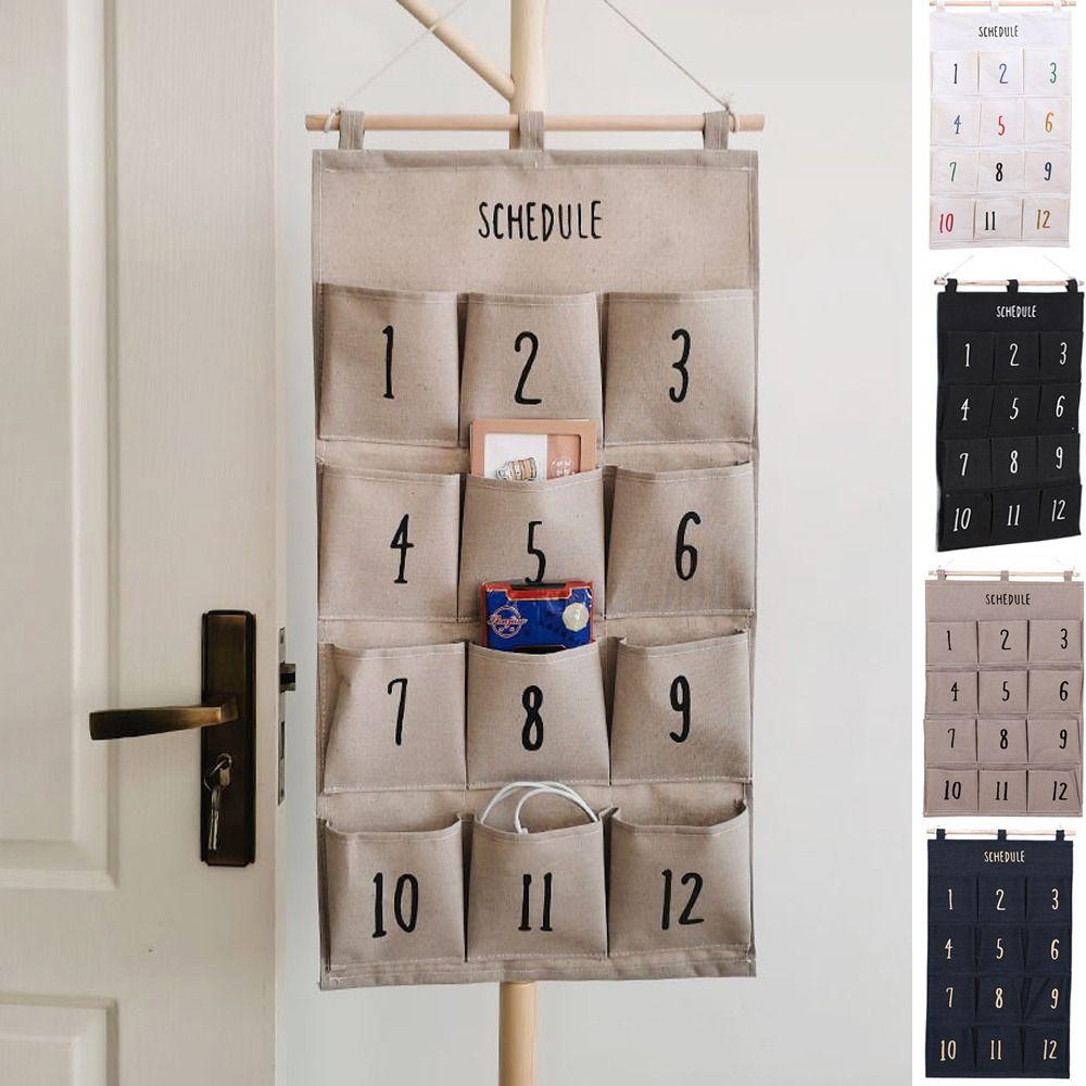 

8/12 Pockets Door Storage Bag Wall Mounted Sundry Storage Pocket Closet