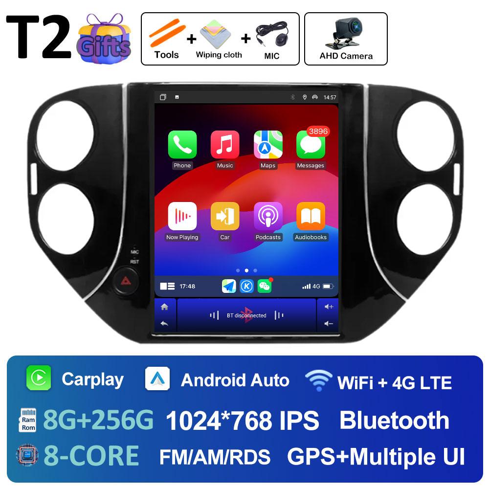 Sistem Inteligent Pentru Volkswagen Tiguan 1 NF 2007 2008 2009 2010 2011 - 2016 Android Auto Wireless Carplay Ventilator de Răcire Fără 2 din