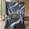 Coperta in Flanella con Stampa del Newcastle United Football, Coperta Morbida Calda Leggera per Divano Letto Campeggio