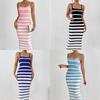 Street Style 3d Effect Polyester Sleeveless Bodycon Dress For City Commute