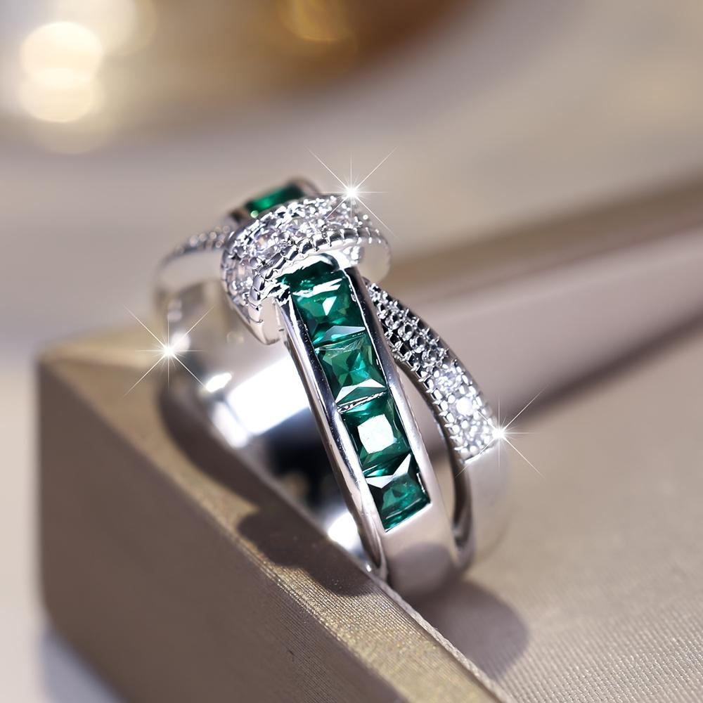 Fashion Silver Color Bowknot Ring Zircon Ring for Women Birthday Wedding Engagement Jewelry Gift CLE