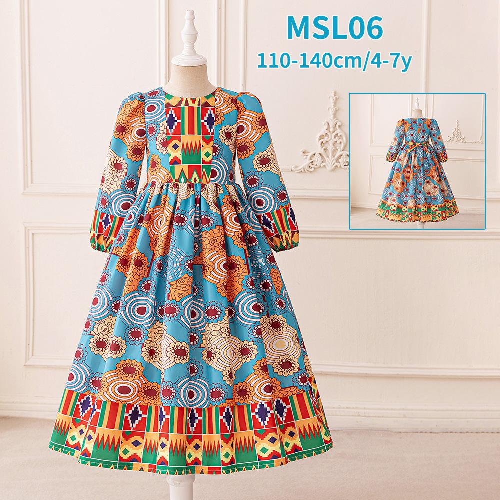 Flower Girl Princess Dress For Weddings Summer Kid Formal Bow Long Gown For School Evening Party Children New Year Cloth