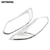 Head Light Lamp Cover Trim For Ford Focus Hatchback 2012 2013 2014 2015 Chrome Headlight Protection Frame Exterior Accessories