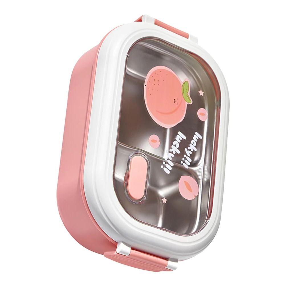 2 Compartments Fruit Lunch Box Leak-Proof Food Storage Box Portable Lunch Container  Girls