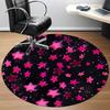 1pc Pink Stars Chair Carpet for Office, Non-slip, Soft and Durable Office Rug, Perfect for Office yy260127125