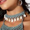 Bohemian Shells Necklaces for Women Handmade Woven Rope Chain Choker Necklace Summer Beach Beaded Necklaces Jewelry