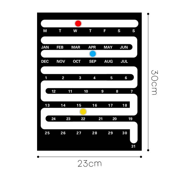 Nordic Style Acrylic Wall-Mounted Calendar Creative Desktop Home Ornament Perpetual Calendar New Year's Gift