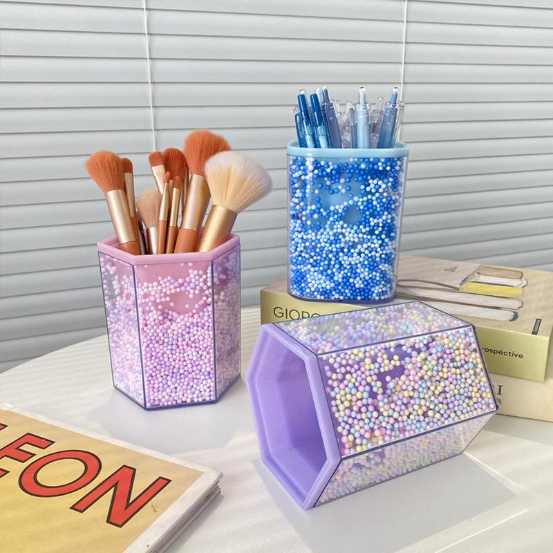 Kreativer Schaumstoff Stifthalter Mäppchen Schreibtisch Schreibwaren Organizer Make-up Pinsel Aufbewahrungsbehälter Acryl Stil Ornamente Dekoration