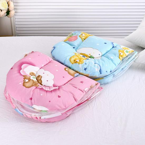 Universal Foldable Baby Mosquito Net with Cotton Pad & Pillow