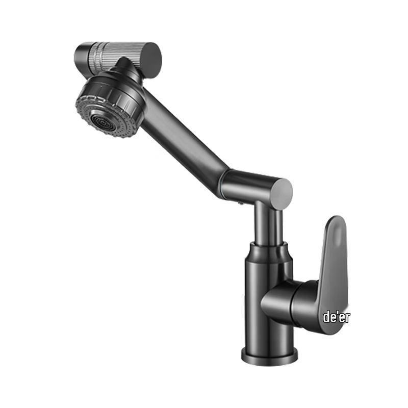 Del All-Copper Gunmetal Gray Basin Faucet
