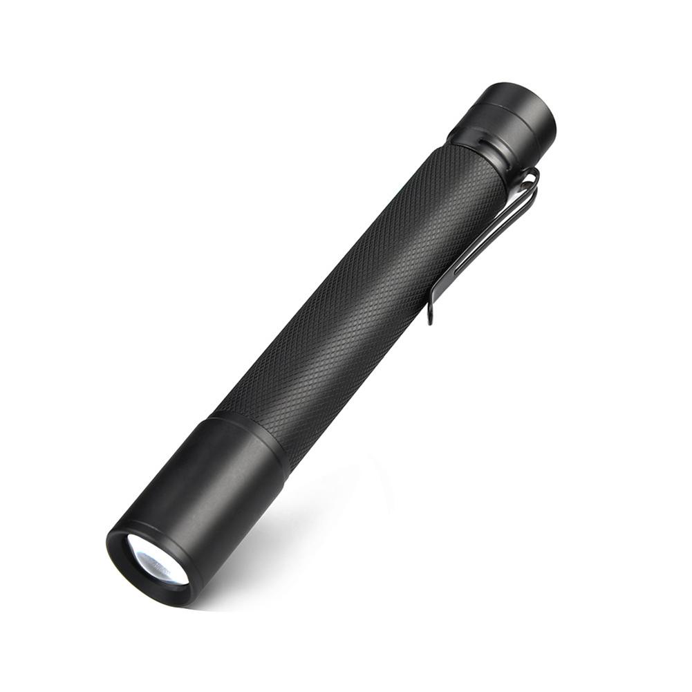 Mini Small Torch, Aluminum Alloy Telescopic Zoom Flashlight, 3 Lighting Modes Battery Torch, Clip On Pocket Size Torch For Power Cuts, Emergency