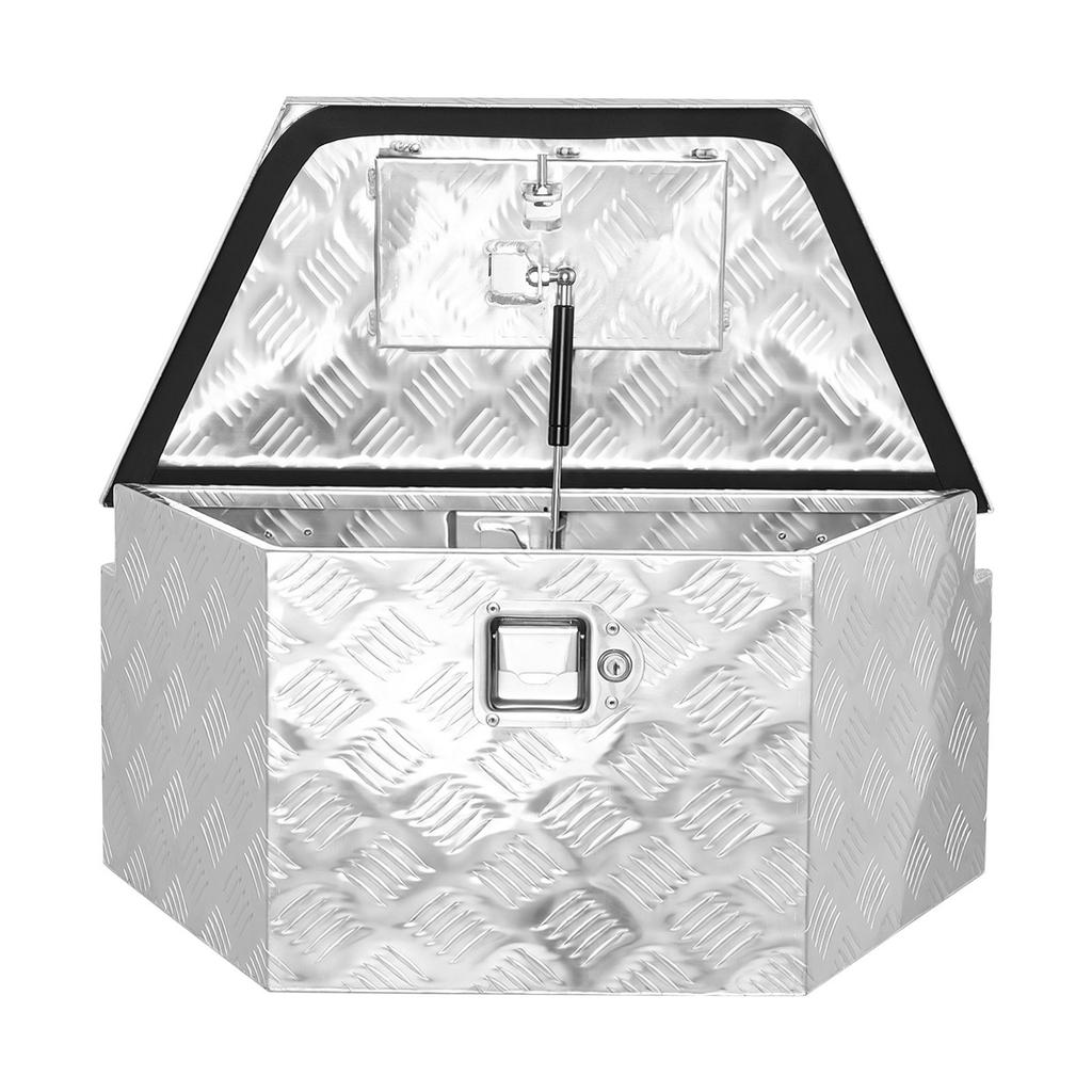 VEVOR Skrzynka na dyszel przyczepy, 660 x 330 x 305 mm Aluminiowa skrzynka narzędziowa na dyszel przyczepy, Wytrzymały organizer do przechowywania z zamkiem i kluczami