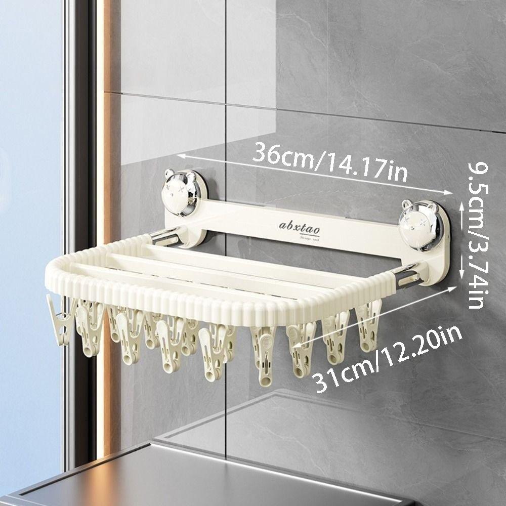 Folding Socks Drying Clips Rotating Balcony Drying Hanger Baby Clothes Drying Rack  Bathroom