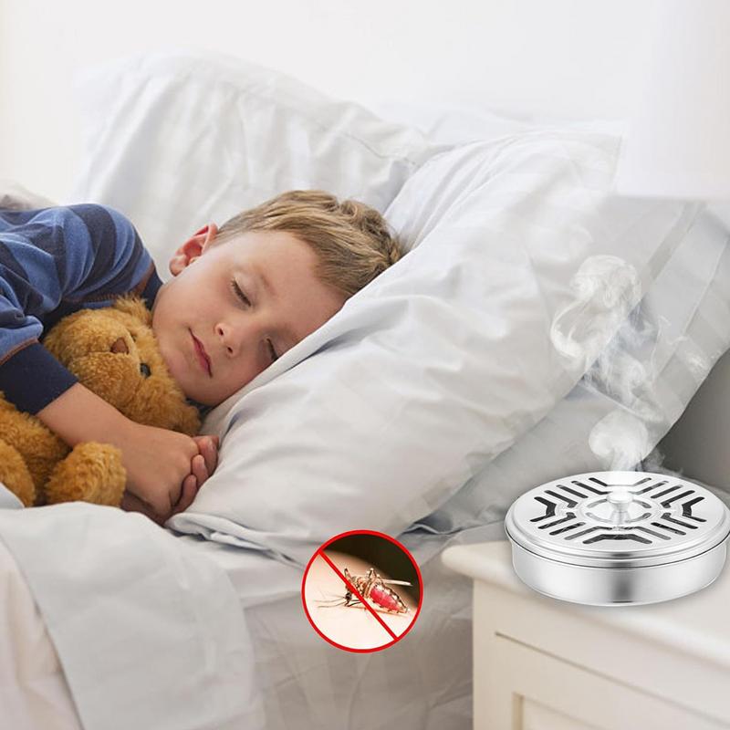 Stainless Steel Coil Incense Holder Stainless Steel Fireproof Incense Burner With Hollow Lid And Stand Coil Rack With Brush China Mainland