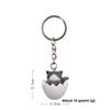 Adorable Eggshell Cartoon Cat Resin Pendants Keychain For Gifts Children