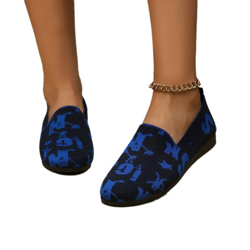 Women's Shoes Summer New Large Size Flat-bottomed Fly-woven Single Shoes Women's One-pedal Casual Shoes