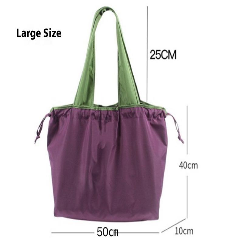 Single Foldable One - Shoulder Shopping Bag: Environmentally Friendly, Portable For Supermarket Groceries