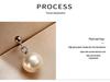 Exquisite Korean Style 999 Pure Silver Pearl Dangle Earrings for Women - Niche Design, High-End Ear Jewelry