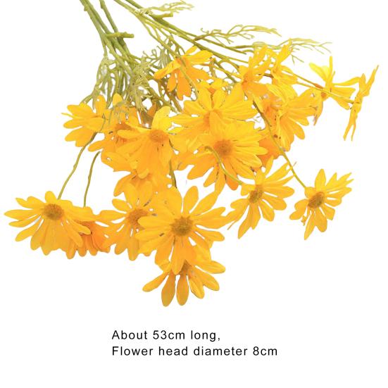 Hermosas plantas de imitación resistentes a los rayos UV, decoración de 5 cabezas