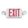 AC120/277V Red Exit Sign LEDs Combo Emergency Light with Adjustable Two Head Backup Batterys Wall