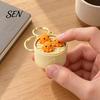 Unique Small Gifts for Friends 3D Printed Mini Animal Steamer Bun Keychain, Clicker Fidget Toy, Simulated Chinese Sensory Toys Anxiety Dim Sum