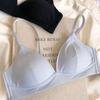 Summer Ice Silk without Steel Ring Triangle Cup Push up Natural-looking Cool Feeling Quick-Drying Intimates Seamless Smooth Bra