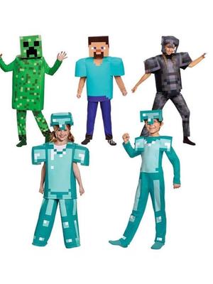Costume de Cosplay d'Armure en Diamant Minecraft d'Halloween pour Enfants