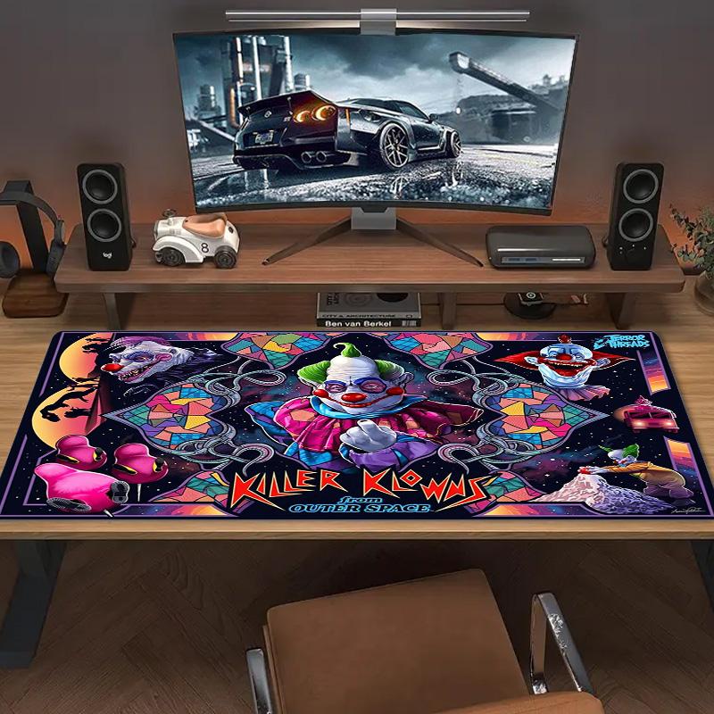 Killer Clown Horror Color Mouse Pad Large Gaming Table Cushion Non-slip Laptop Tablet Big Mousepad XXL Mat Mini PC Playmat With Lock Edge