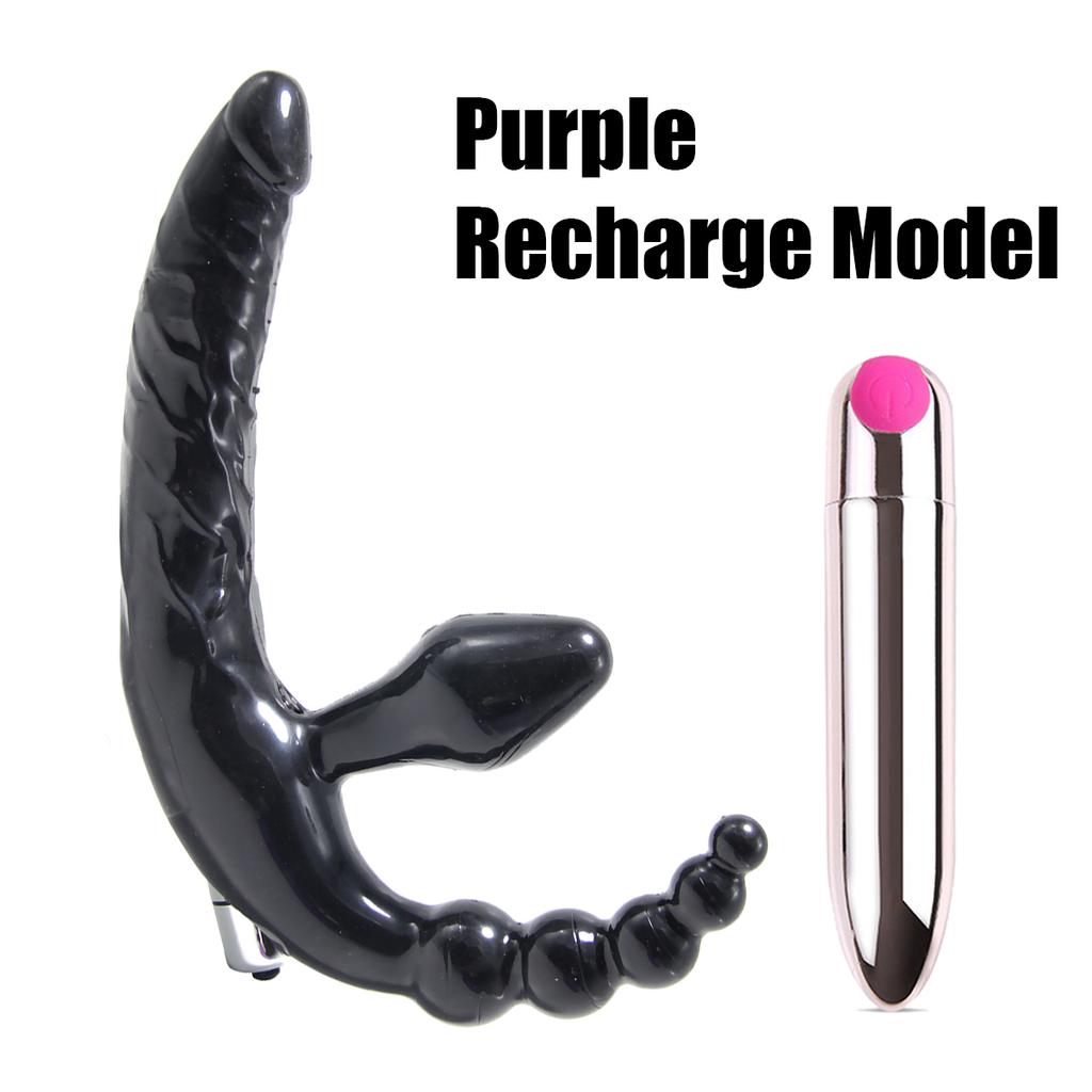 Double Penetration strapon dildo vibrator for couples Vibrating Faloimitator Anal Beads Butt Plug Sex Toys For Adults Woman