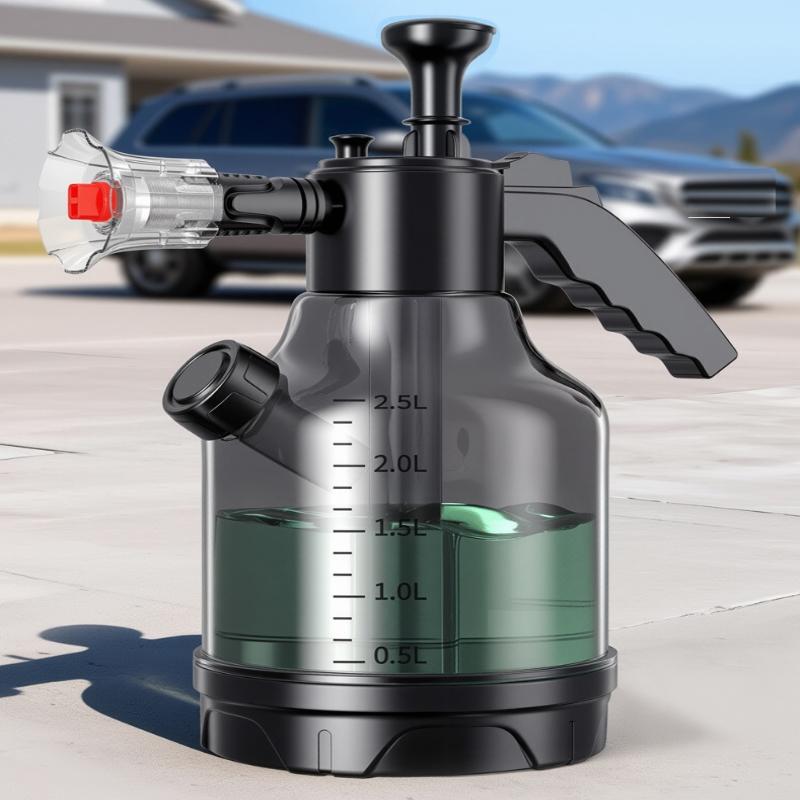3L Hand Pump Foam Sprayer With 3 Types Of Nozzle Hand Pneumatic Foam Cannon Snow Foam Car Wash Spray Bottle Car Window Cleaning