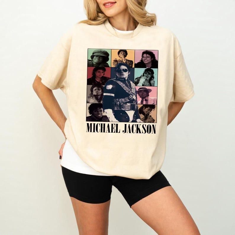 Summer Tee Men Women Vintage Top Retro Michael Jackson Eras Style Tshirt, King of Pop Graphic Tee Music Concert Movie Fan Outfit