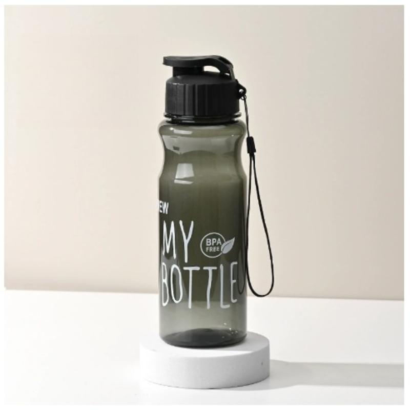 550ml Portable Plastic Water Bottle Sports Cup With Anti Drop Rope Outdoor Water Container Color Transparent Pet Flip Cover