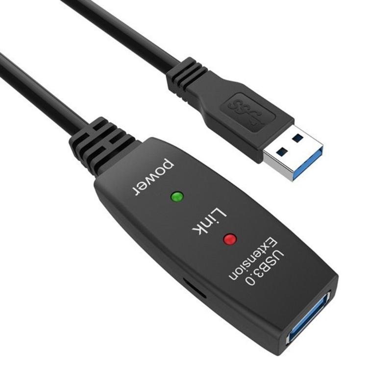 USB3.0 Extension Cord with Signal Boosters Active Repeater USB Male to Female Extender Wire for Wireless Netwrok Adapter