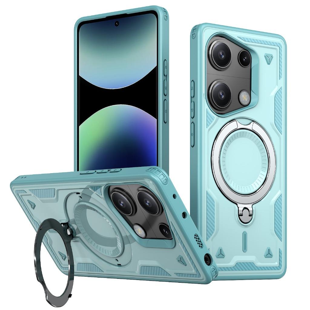 For Magsafe Phone Case For Xiaomi Redmi Turbo5 Max Turbo4 Note 13 14 15 Pro+ Plus 5G 14S 13R 360° Magnetic Ring Holder Cover