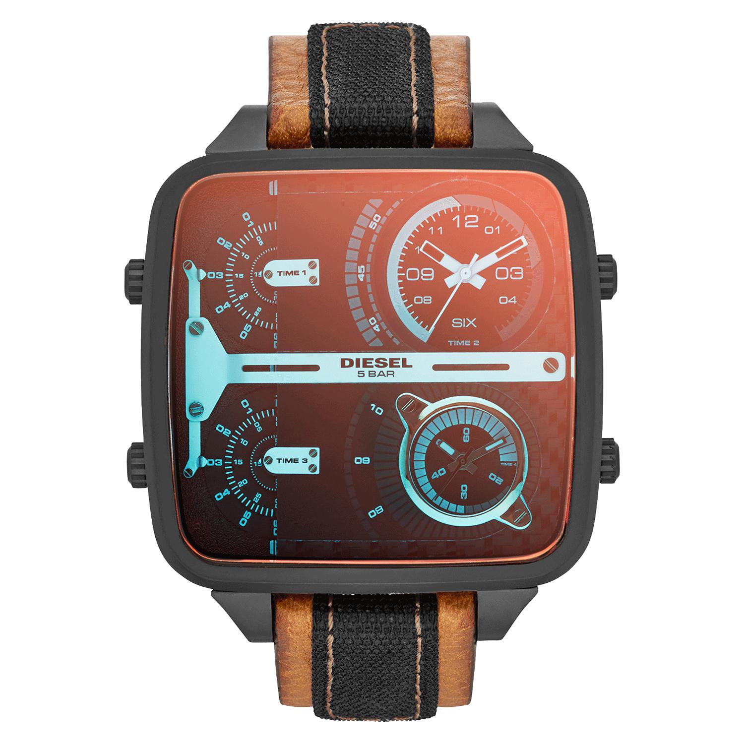 Diesel Men`s Square Daddy Quartz Watch