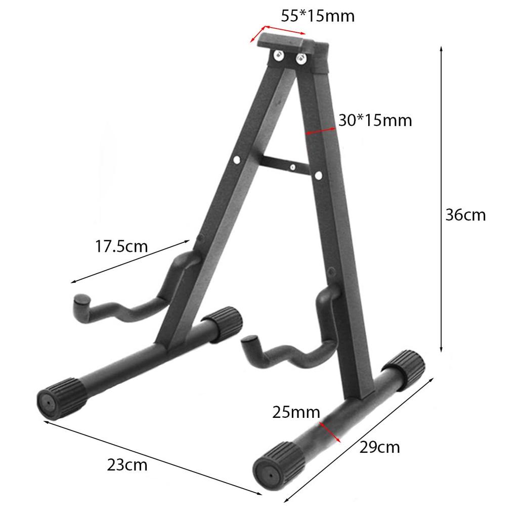 Portable Folding Guitar Stand for Electric and Acoustic Guitars (Dismountable A-Stand)