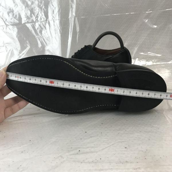 USED/Japan Scotch Grain Goodyear Straight Tip Cap Toe Shoes 24.5cm Black