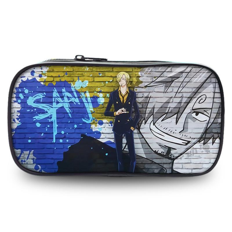 One Piece Luffy Anime Printed Single Layer Stationery Storage Pencil Bag For Students And Office Use