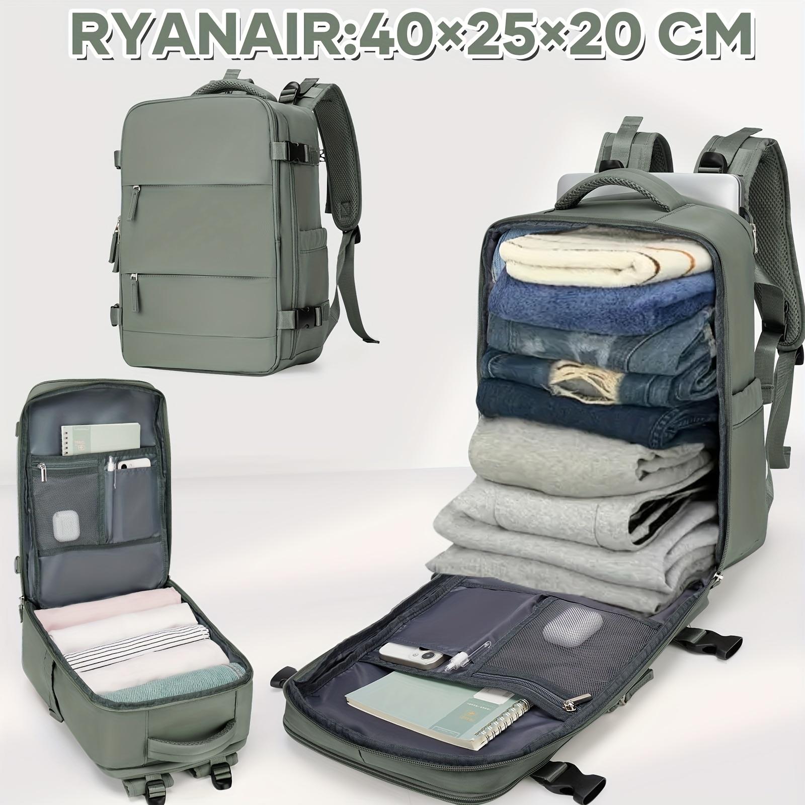 

Рюкзак против кражи, ручная кладь для самолета, дорожный рюкзак для женщин и мужчин, рюкзаки для ноутбука, дорожный рюкзак Ryanair 40x20x25 зелёный